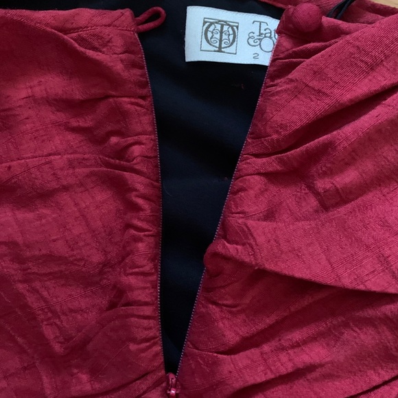 Tatum & Olivia Red Silk Skirt - Picture 8 of 8